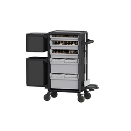 housekeeping cart aluminium  L 700 mm x 500 mm H 1050 mm product photo