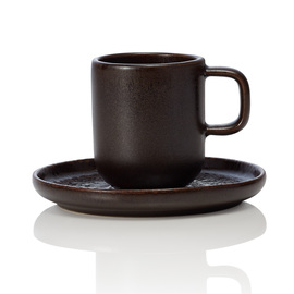 espresso cup with saucer ONE METALLIC BROWN stoneware 90 ml product photo