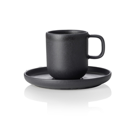 espresso cup with saucer ONE MIDNIGHT stoneware 90 ml product photo