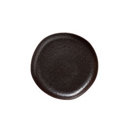 plate flat ORGANIC METALLIC BROWN stoneware Ø 220 mm product photo
