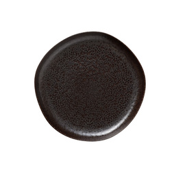 plate flat ORGANIC METALLIC BROWN stoneware Ø 280 mm product photo