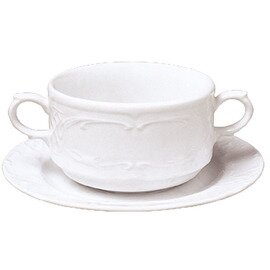 CLEARANCE | soup saucer BAVARIA porcelain white with relief Ø 150 mm product photo