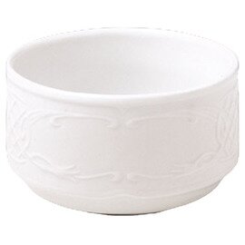 bowl BAVARIA 300 ml porcelain white with relief  Ø 100 mm  H 60 mm product photo