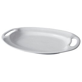 CLEARANCE | plate porcelain white 2 grip holes oval  L 450 mm  x 300 mm product photo