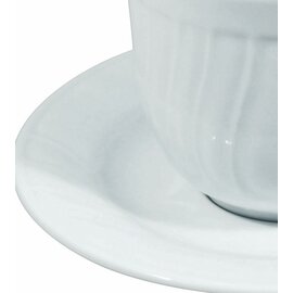 cappuccino cup ROSENGARTEN with handle 250 ml porcelain white with relief with saucer product photo