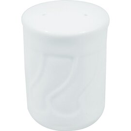 salt shaker ROSENGARTEN porcelain white fine lined texture  Ø 55 mm  H 65 mm product photo
