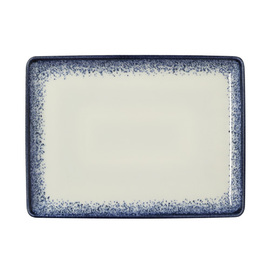 plate flat 270 mm x 200 mm VIDA MARINA porcelain blue white product photo