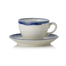 coffee cup 220 ml with saucer VIDA MARINA porcelain blue white product photo