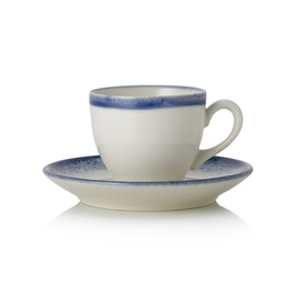 espresso cup 90 ml with saucer VIDA MARINA porcelain blue white product photo