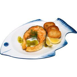 fish plate white oval | 420 mm  x 260 mm product photo