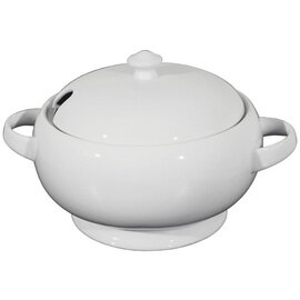 soup tureen 2500 ml porcelain white with lid product photo