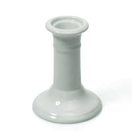 CLEARANCE | candle holder 1-flame porcelain white  Ø 80 mm  H 110 mm product photo