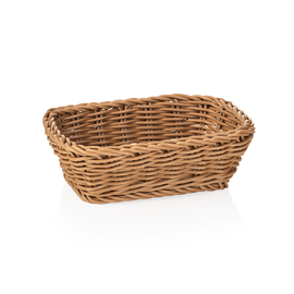 table basket PP brown rectangular | 190 mm x 130 mm H 60 mm product photo
