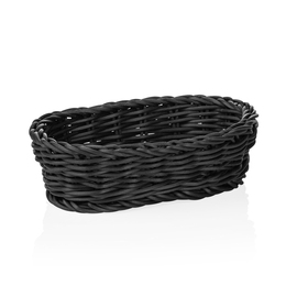 table basket PP black oval | 190 mm x 120 mm H 60 mm product photo