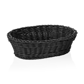 table basket PP black oval | 250 mm x 190 mm H 65 mm product photo