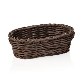table basket PP dark brown oval | 190 mm x 120 mm H 60 mm product photo