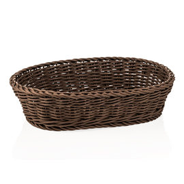 table basket PP dark brown oval | 320 mm x 230 mm H 70 mm product photo