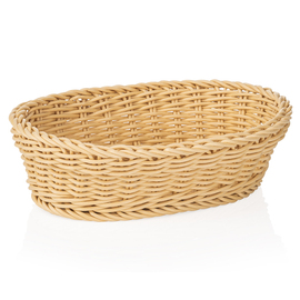 table basket PP beige oval | 250 mm x 190 mm H 65 mm product photo