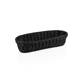 baguette basket PP black | 400 mm x 160 mm H 80 mm product photo
