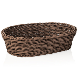 table basket PP dark brown oval | 280 mm x 160 mm H 80 mm product photo