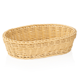 table basket PP beige oval | 280 mm x 160 mm H 80 mm product photo