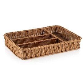 cutlery basket PP brown | 400 mm x 300 mm H 65 mm product photo