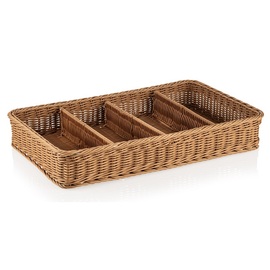 cutlery basket GN 1/1 PP brown | 530 mm x 325 mm H 90 mm product photo