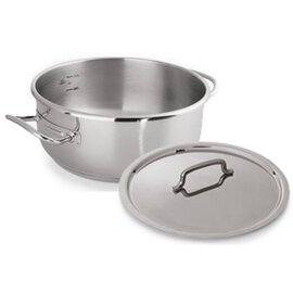 saucepan 12 ltr stainless steel with lid  Ø 240 mm  H 280 mm  | stainless steel cold handles product photo