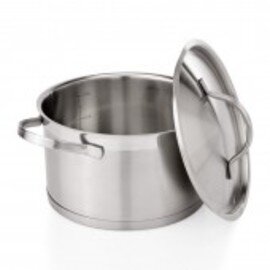 stewing pan KG 5400 5 ltr stainless steel with lid  Ø 240 mm  H 115 mm  | cold handles product photo