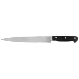 carving knife M 6000 forged smooth cut  | riveted | black | blade length 25 cm product photo