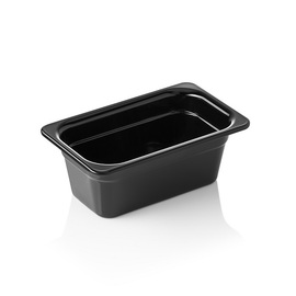 gastronorm container GN 1/4 | GN 65 BLACK | melamine black H 100 mm product photo