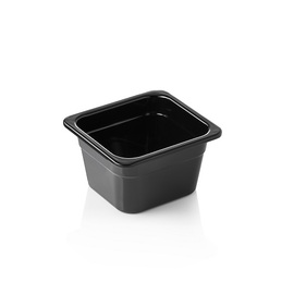 gastronorm container GN 1/6 | GN 65 BLACK | melamine black H 100 mm product photo