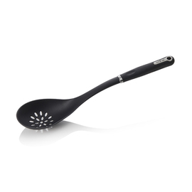 serving spoon plastic black perforated L 360 mm product photo