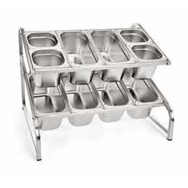 GN serving rack stainless steel | suitable for 8 containers GN 1/3 | 725 mm  x 575 mm  H 530 mm product photo