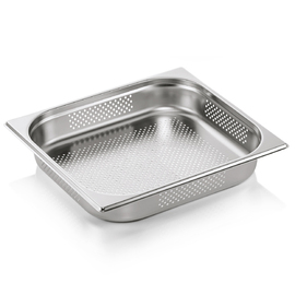 gastronorm container GN 2/3 x 65 mm perforated bottom and sides | GN 71 stainless steel product photo