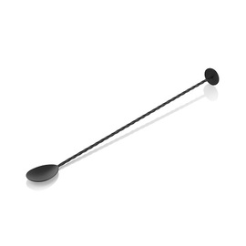 bar spoon Twisted made from stainless steel black | twisted handle | pestle L 335 mm product photo