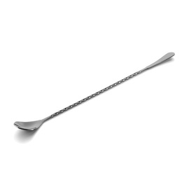 bar spoon Japanese Style made from stainless steel gun metal | twisted handle | spatula L 335 mm product photo