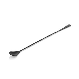 bar spoon Japanese Style made from stainless steel black | twisted handle | spatula L 335 mm product photo