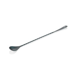 bar spoon Japanese Style made from stainless steel blue | twisted handle | spatula L 335 mm product photo