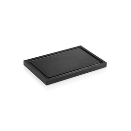 cutting board NOCTURN plastic | black 300 mm x 200 mm H 20 mm with juice rim product photo