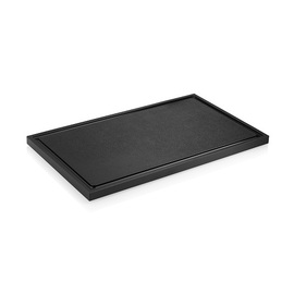 cutting board NOCTURN plastic | black 500 mm x 300 mm H 20 mm with juice rim product photo