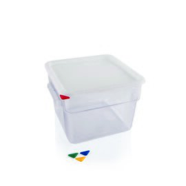 storage container with lid polycarbonate 4 ltr graduated scale  L 180 mm  B 180 mm  H 190 mm product photo