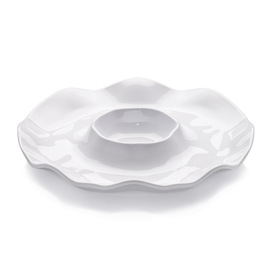 Chip & Dip Platte Ruffle Q SQUARED round white Ø 406 mm product photo