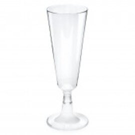 set of disposable sparkling wine glasses 15 cl disposable polystyrol transparent 10 pieces product photo
