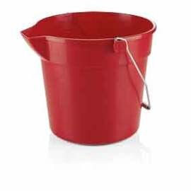 bucket with graduated scale with spout plastic red 10 ltr  Ø 290 mm  H 255 mm product photo