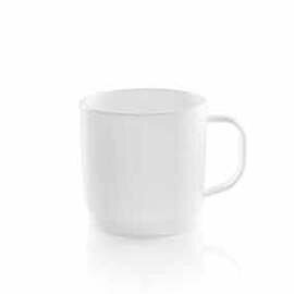 mug 30 cl polycarbonate white Ø 70 mm  H 90 mm product photo