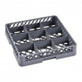 glass basket blue and grey 500 x 500 mm  H 100 mm | 9 compartments 155 x 155 mm  H 87 mm product photo