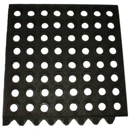 floor mat system perforated non-slip black | 91.5 cm  x 91.5 cm  H 1.2 cm | expandable product photo