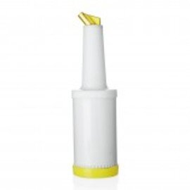 dosing bottle|storage bottle 2000 ml plastic white yellow pourer product photo