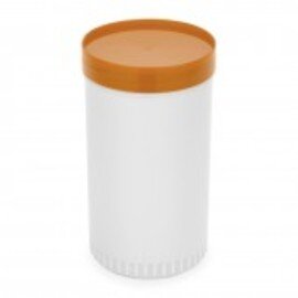 storage container with lid polypropylene white orange 2 ltr product photo